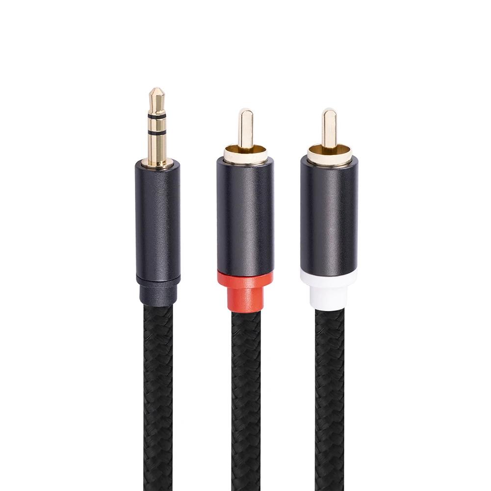 RCA  ̺ HiFi ׷  3.5 2RCA ̺ 3.5mm  2RCA  й  DVD TV PC  Ŀ ̾